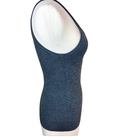 Gap Women’s Metallic Blue Stretch Sweater Tank - M - Picture 3 of 7